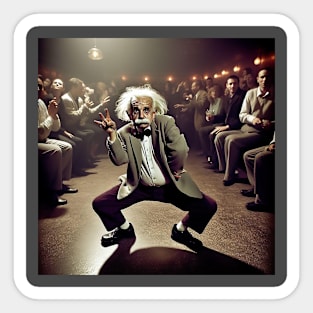 Albert Einstein at The Club Sticker